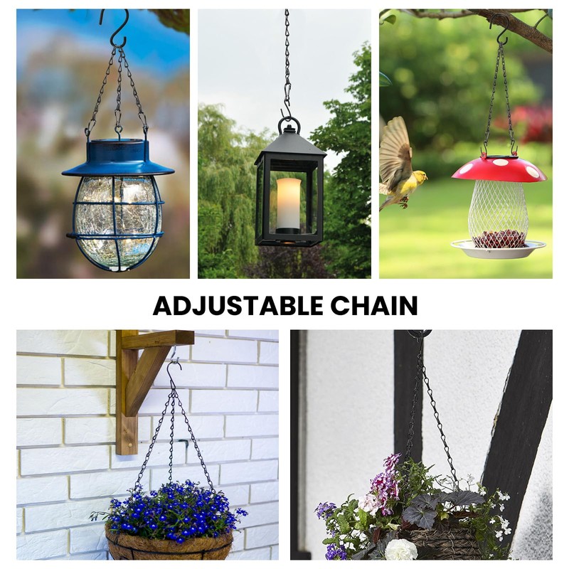 Black Chain for Hanging Plants, 6 PCS Small Chain for