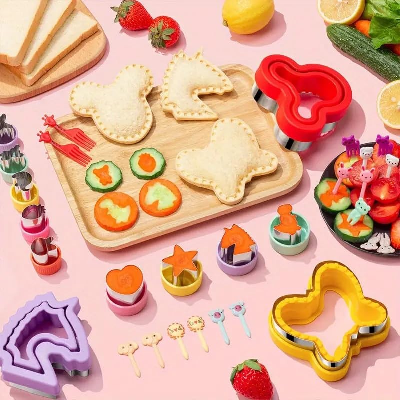 54 PC Cortador de sándwich, cortador de sándwich y sellador,