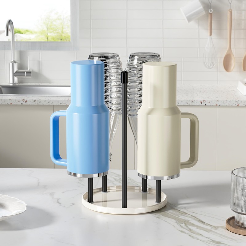 Bottle Holder for SodaStream - Premium Ceramic Drip Holder with