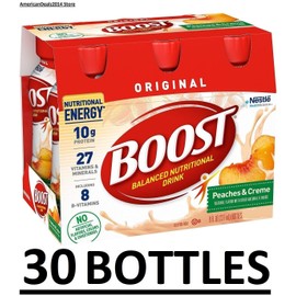 BOOST 30 PACK - BOOST Original Drink, Peaches 🍑 Cream, 8 fl oz - FRESH - FREE SHIP