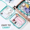 Sanwuta 6 Pcs Clear Hard Zipper Case Hard Plastic Zipper