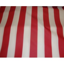 luvfabrics Red White Waterproof Outdoor Canvas Fabric 60" 600 Denier Wide Per Yard