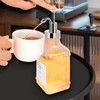BathAce Coffee Syrup Dispenser for Coffee Bar, Clear Glass Syrup