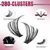 MayHug Cluster Lashes Kit 40D Natural Wispy 9-16mm Lashes 280Pcs