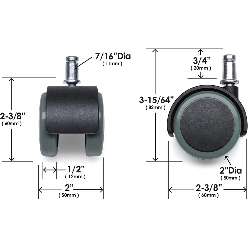 Rodines de hule protectores para piso Slipstick CB680 2" (set