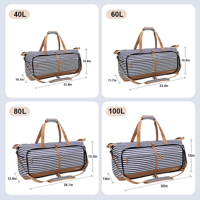 Lekesky Travel Duffle Bag Women Weekender Bags with Shoe Compartment