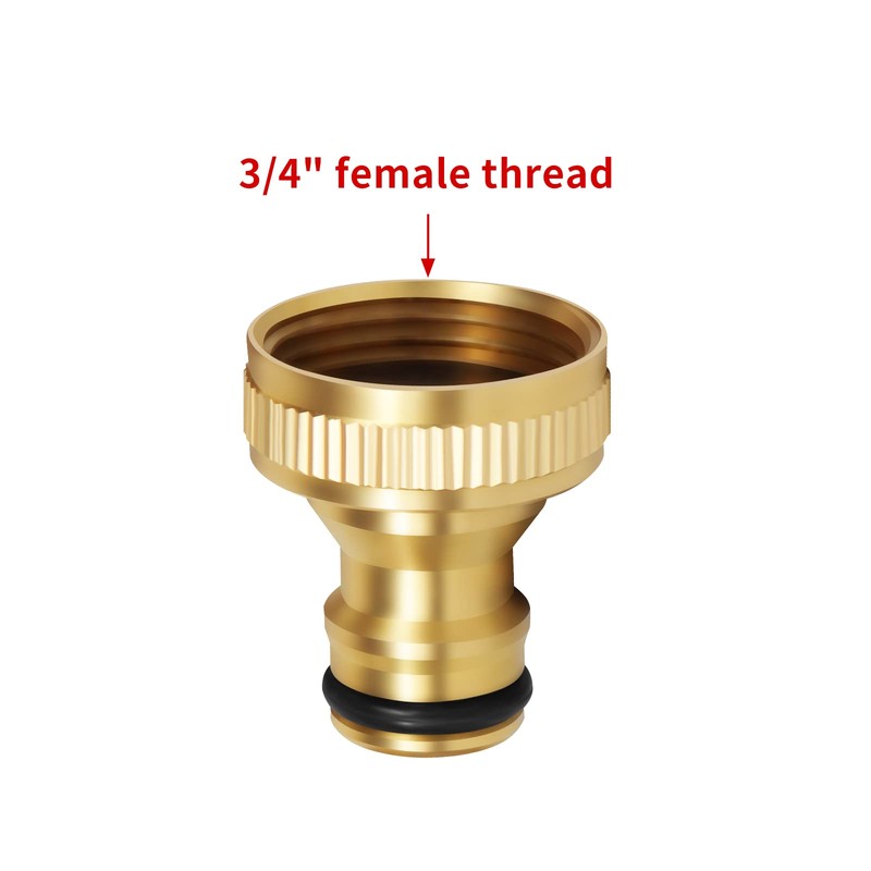 Mdlufee 2 x Garden Hose Quick Connector, 3/4 Inch Female