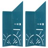 2PCS Multifunctional Woodworking Ruler 3D Angle Measuring Gauge Measuring Tools