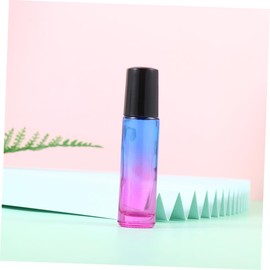 Baluue 10pcs Color Gradient Empty Roller Bottles for Essential Oils Portable Mini Containers Black Lid for Travel Leak Durable Design Rose Yellow Yellow