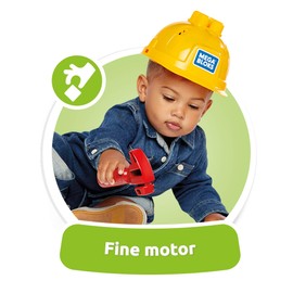 Mega Bloks Lil’ Building Toolkit Preschool Building Set with Hammer