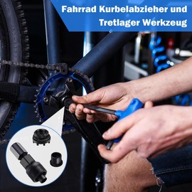 Crank Puller Bicycle Lock Ring Tool Pedal Puller Bottom Bracket Puller with 8 Levels Inner Bearing Shells Crank Arm Puller Crank Tool Bicycle Crank for Many Bicycle Types