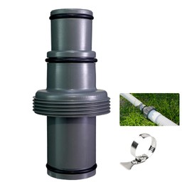 NICENICY Pool Hose Connector, 1-1/4" or 1-1/2" Hose Adapter, Hose Connector for Hose Adapter and Filter Pumps (2 Heads-1.25"&1.5" to 1.5")