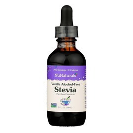 NuNaturals Liquid Stevia, Sugar-Free Sweetener, Plant-Based Sugar Substitute, Zero Calorie, Vanilla Flavor, Alcohol-Free, 2 oz