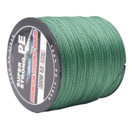 2 Pack of ZONADAH 600m/656yds PE Braided fishing lines Green Heavy Duty Size 8.0 (40kg/88lbs) 4 Strands Weaves Bait Fishing, Rock, Boat, Beach, Freshwater, Saltwater Fishing Lines