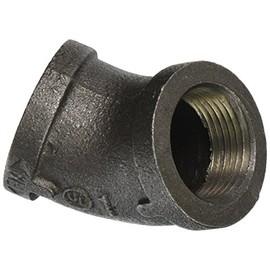 LDR Industries 310 E45-1 Elbow, 1-Inch, Black