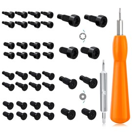 Ring Screwdriver, Doorbell Screwdriver, Double Sided Torx Screwdriver with 40 Pieces T6 T15 Screws for Doorbell Security Kit, for Ring Doorbell, Video Doorbell (Orange)