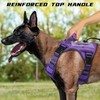 WINGOIN Purple Tactical Dog Harness for Medium Dogs, Heavy Duty