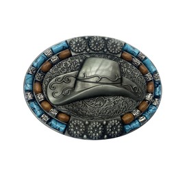 DTSMEOIC Turquoise Horse Belt Buckles, Vintage Western Cowboy Celtic Belt Buckle,Gift for Men Women, 6, Small