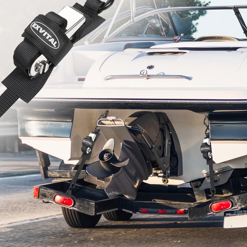 EXVITAL Boat tie Down Straps to Trailer 1"×4' transom Straps