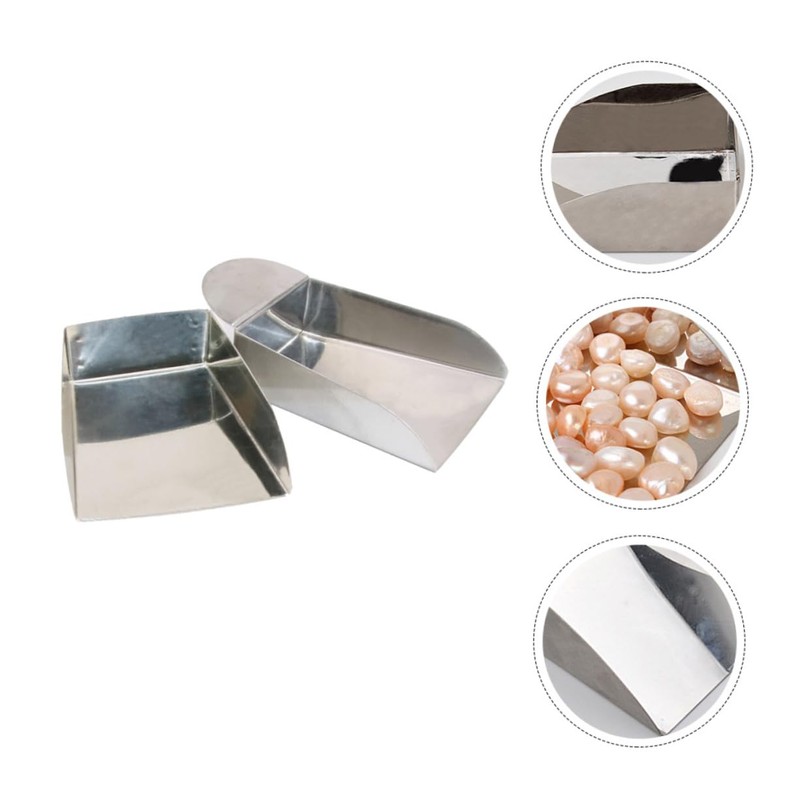 TEHAUX 4pcs Jewelry Scoop Bead Storage Shovel for Crafting Lightweight