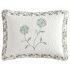 Beatrice Home Fashions Carnation Floral Embroidered Quilted Bedspread, Lightweight, All-Seasons,