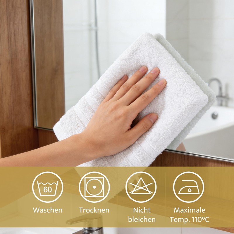 Lavea Elena Wash Mitts, Set of 10, 15 x 21
