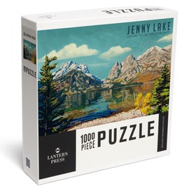 Grand Teton National Park, Wyoming, Jenny Lake, Oil Painting (1000 Piece Puzzle, Challenging Jigsaw Puzzle for Adults, Made in USA)