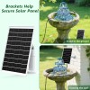 3 Tiered Birdbath Solar Fountain, 6.5W Solar Water Fountain with