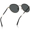 Carfia Polarised Ladies Sunglasses, UV400 Retro Round Glasses, for Leisure,