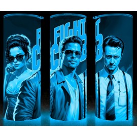 Glow in the Dark Fight Club 90s Tyler Durden Action Movie Cup Mug Tumbler 20oz