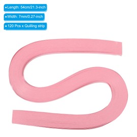 PATIKIL Quilling Strips Paper 120pcs 9/32"(7mm) 54cm Origami Paper Quilling Strip for Art DIY Hand Craft Christmas Pink