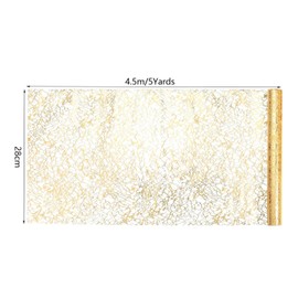 Gold Table Runner,Metallic Glitter Table Ribbon Decor for Birthday Party,Wedding,Christmas(28cm x 5Y)