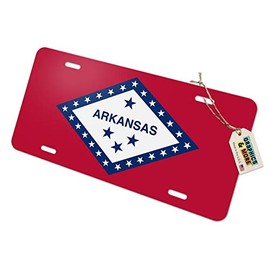 GRAPHICS & MORE Arkansas State Flag Novelty Metal Vanity Tag License Plate