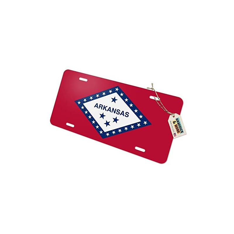 GRAPHICS & MORE Arkansas State Flag Novelty Metal Vanity Tag