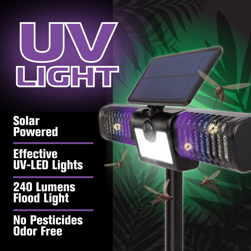 Monster Solar Bug Zapper 2in1 Solar Flood Light Solar Bug