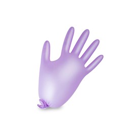 Guante de nitrilo acabado metálico ambidiestro, ajuste perfecto y hergonómico, flexible y cómodo UNISEAL caja con 100 piezas (Lila, Mediano)