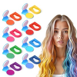 VEOIRXU Pack of 8 Hair Chalk Washable Non-Toxic Hair Chalk for Girls Hair Colour Washable Suitable for Women Children Wedding Make-Up Carnival Temporary Hair Colours Styling