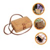 DOITOOL 2pcs Rattan Bag Seagrass Crossbody Bag Wicker Handbag Hand
