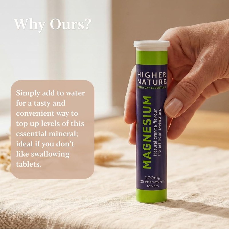 Higher Nature Magnesium Effervescent Tablets - 60 Magnesium Tablets