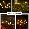 2 Pack Solar Powered LED Lights Firefly Lights Waterproof Outdoor