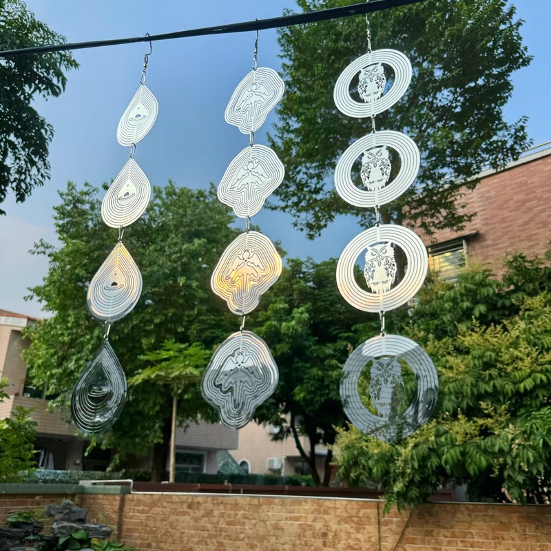 Bird Scare Discs Set，Highly Reflective Bird Deterrent，Extra Sparkly Wind Spinner