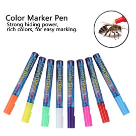Queen Bee Marking Set, 8 Colours Bee Technology Queen Drawing Pencils Bee Marking Pen for Marking the New Queen Bee Beekeeping Accessories