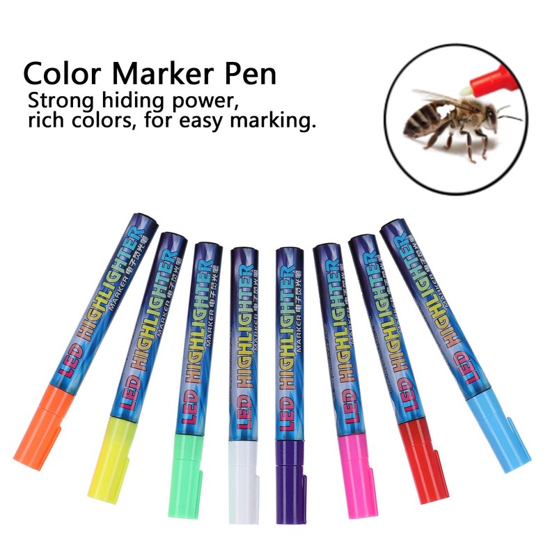 Queen Bee Marking Set, 8 Colours Bee Technology Queen Drawing