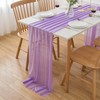 AOKSUNOVA Sheer Chiffon Table Runner for Rustic Boho Wedding Party