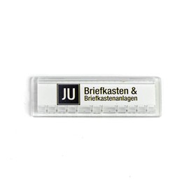 JU Metallwarenfabrik JU Name Plate 67 x 22 mm Punch Size 61 x 18 mm Ju No. 21; 255