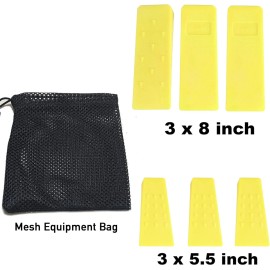 AR-PRO 5.5 Inch Yellow Heavy Duty Log Splitting Tree Felling Wedges With Spikes