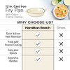 Hamilton Beach Enameled Cast Iron Fry Pan 12-Inch Cream, Cream