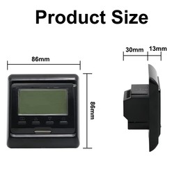 Minco Home Programmable Tuya Smart WiFi Thermostat Electric Heating Warm Floor Temperature Controller for Water/Gas Boiler Voice Control Room Thermostat (Black, for Water/Gas Boiler)