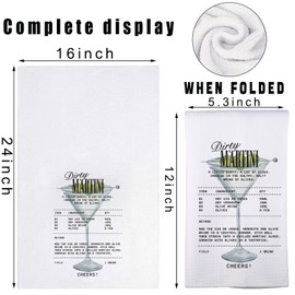 MYSOMY Dirty Martini Kitchen Towel Dirty Martini Gifts Filthy Martini Dish Towel Martini Lover Gift Dirty Martini Kitchen Gift (Dirty Martini UK)