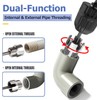 PVC Pipe Threader 7PCS Kit with Step Drill Bit, 1/2"